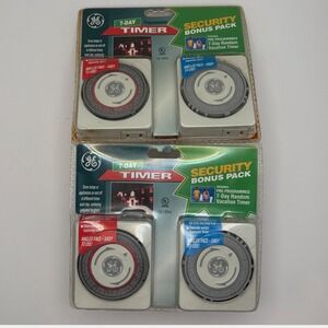 Lot of 2 GE Home Security Bonus Pack 7-Day Programmable Timers Sealed GE5110-72D